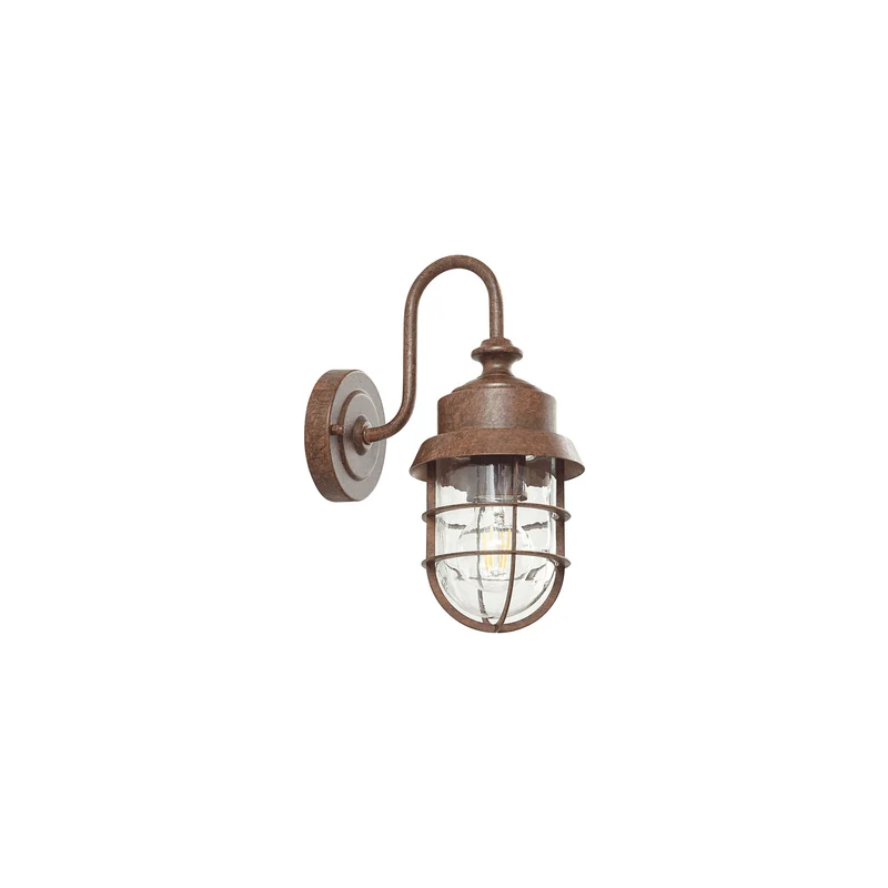 B-Ware Lindby Außenwandleuchte Adalie rostfarben LED Gartenlampe Wandleuchte IP44 31cm
