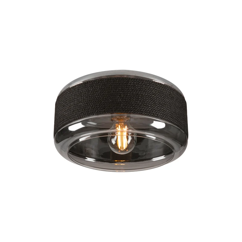 B-Ware SLV Deckenlampe Leuchte Pantilo Rope 27 schwarz grau silber Glas modern