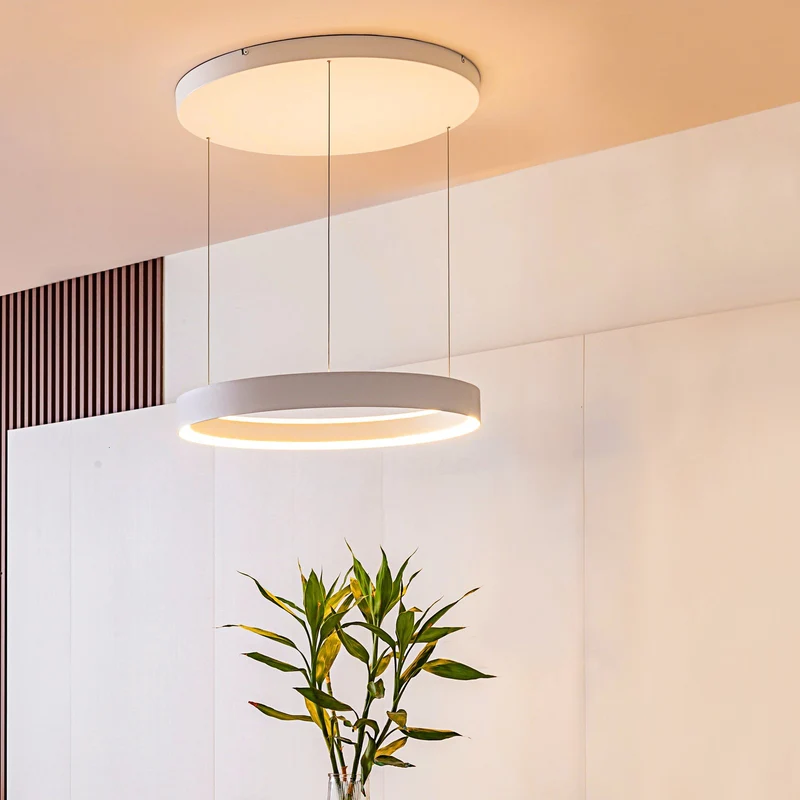 B-Ware Lucande LED Hängeleuchte Pendelleuchte Philine Deckenlampe 60 cm weiß Eisen