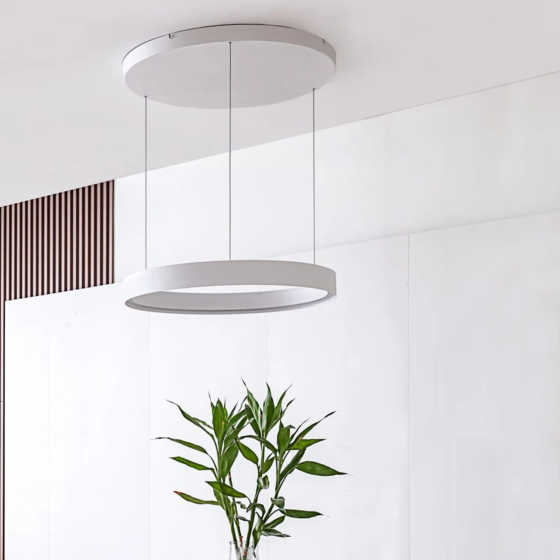 B-Ware Lucande LED Hängeleuchte Pendelleuchte Philine Deckenlampe 60 cm weiß Eisen