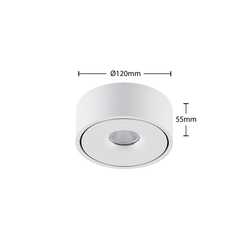 B-Ware Arcchio Deckenlampe LED Leuchte Rotari dimmbar warmweiß Ø12cm Aluminium weiß