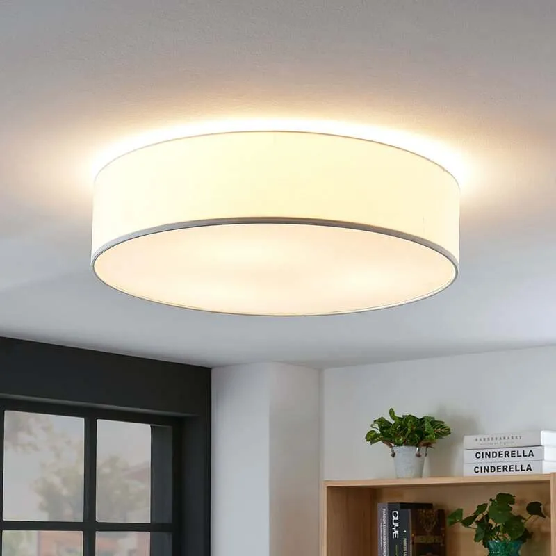 B-Ware Lindby Deckenlampe Gordana LED Lampe Leuchte dimmbar weiß Ø57cm 15cm hoch