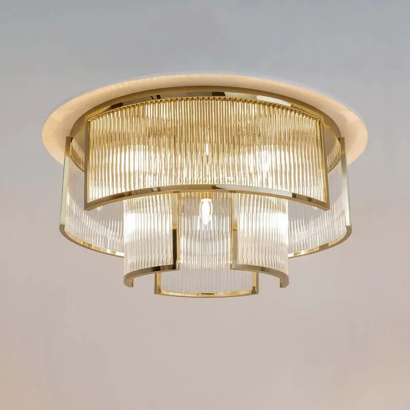 B-Ware Maytoni Deckenleuchte Frame 9-flammig LED Hängelampe Lampe dimmbar gold klar