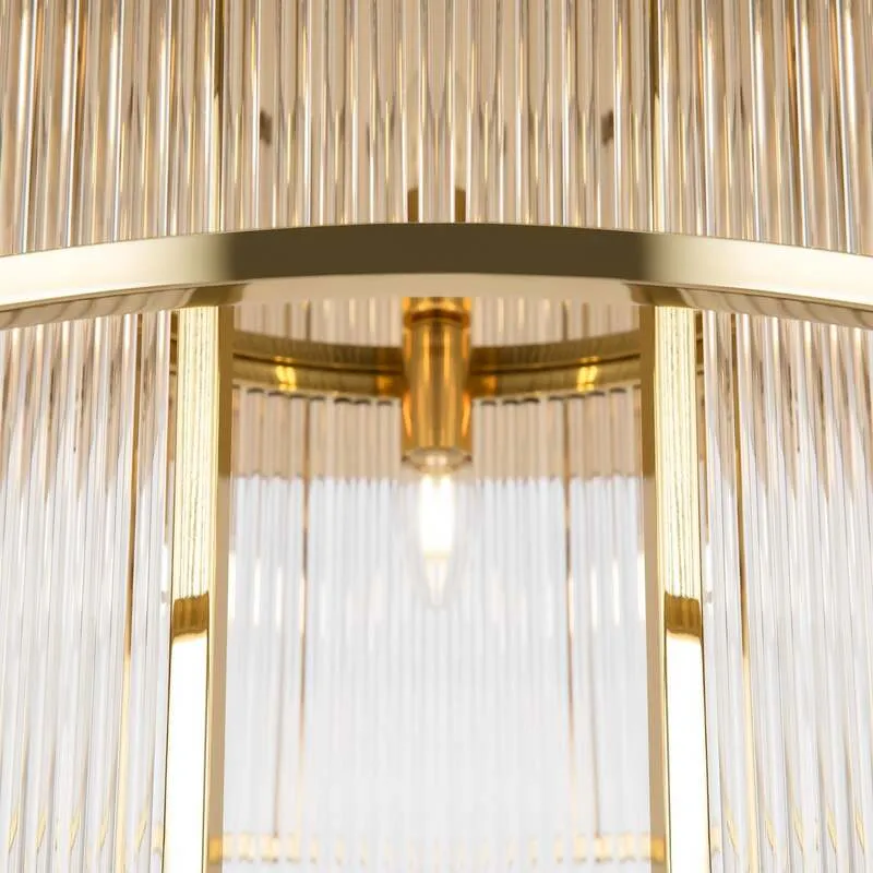 B-Ware Maytoni Deckenleuchte Frame 9-flammig LED Hängelampe Lampe dimmbar gold klar