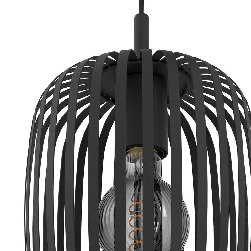 B-Ware Hängeleuchte Romazzina Ø 46 cm schwarz 3-flg Stahl dimmbar von Eglo