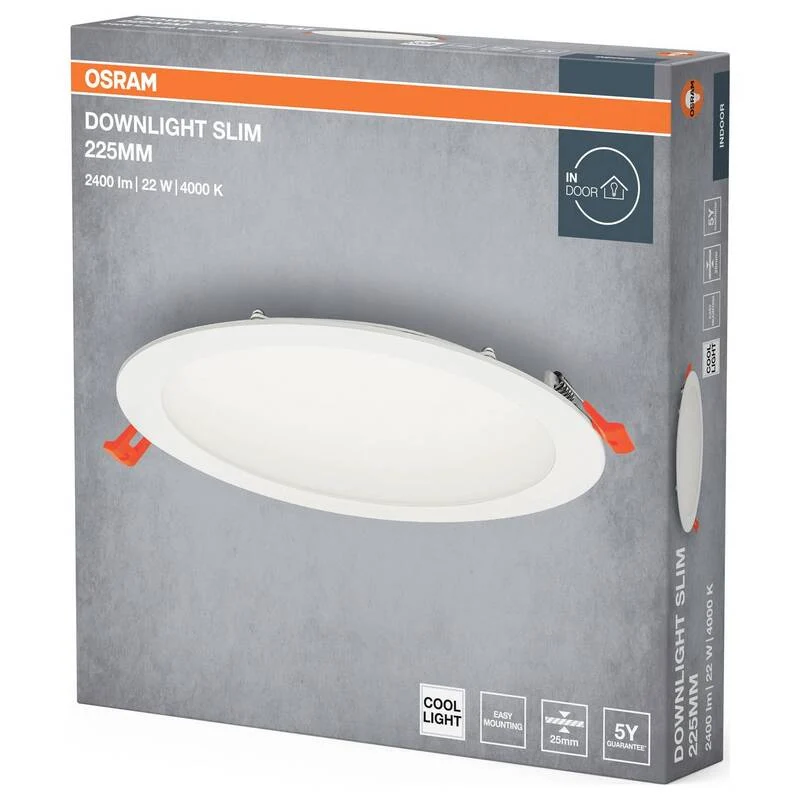 B-Ware OSRAM HOMELIGHTING Deckenleuchte LED Downlight Slim 225mm 22W Kaltweiß 4000K
