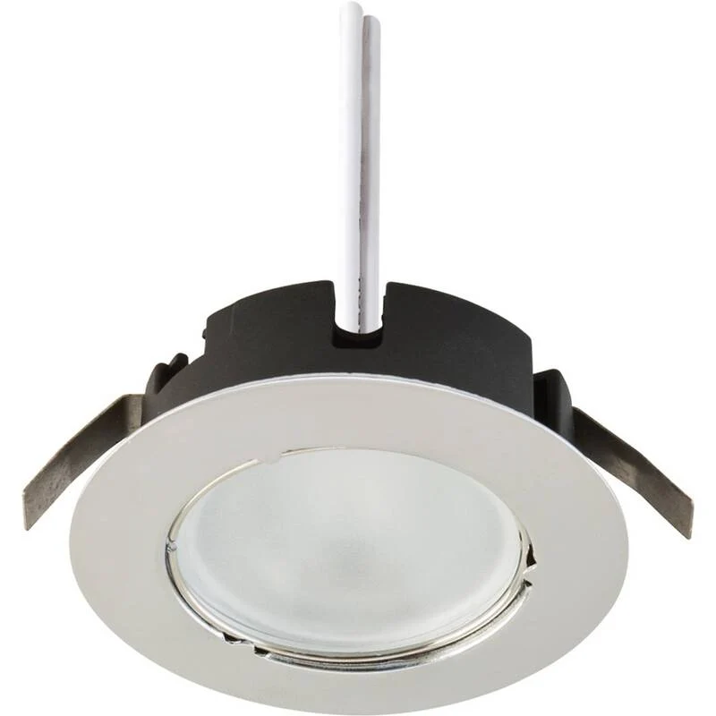 B-Ware EVN Einbauleuchte Halogen G4 20W dimmbar Chrom Downlight Leuchte Ø70mm IP20