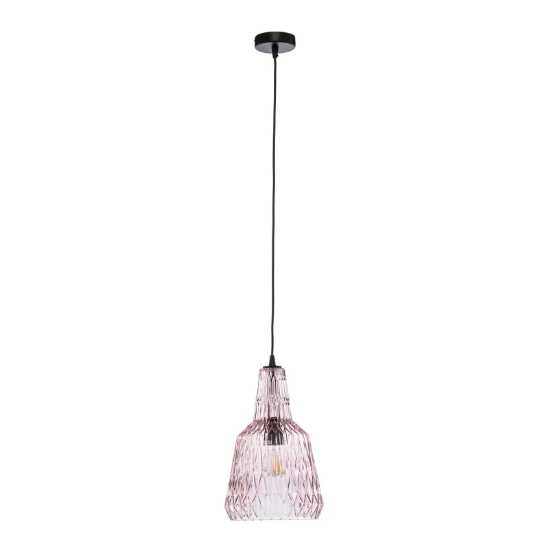 B-Ware Lindby Hängeleuchte Belarion LED Pendelleuchte Lampe dimmbar pink 35cm Höhe