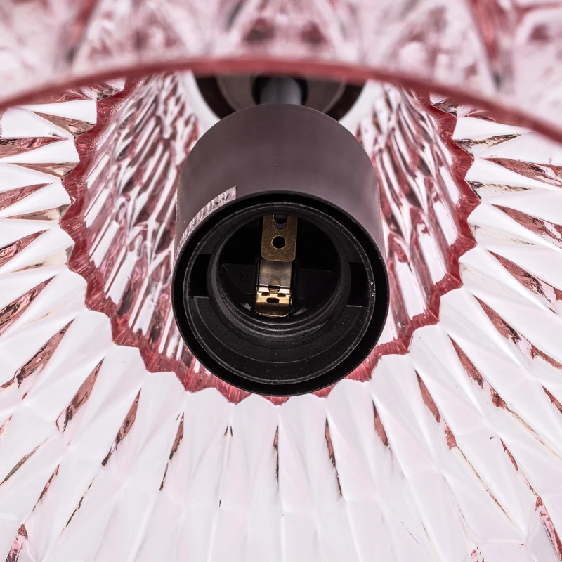 B-Ware Lindby Hängeleuchte Belarion LED Pendelleuchte Lampe dimmbar pink 35cm Höhe