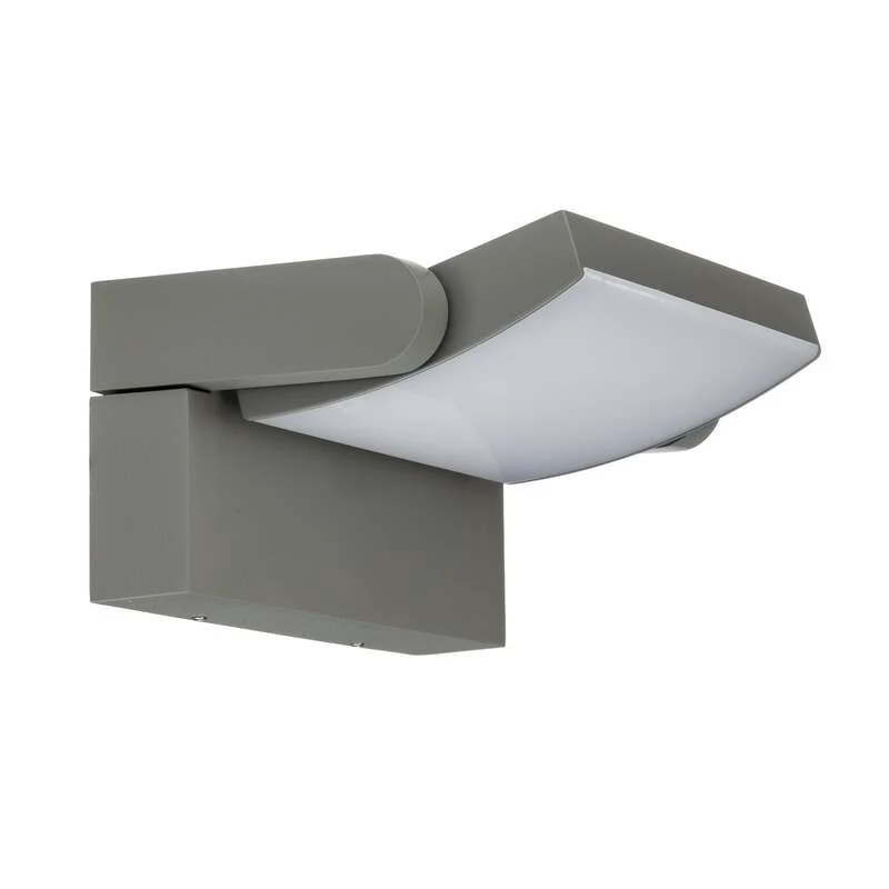 B-Ware Lindby Außenwandleuchte Sherin LED Gartenlampe schwenkbar IP54 hellgrau 3000K