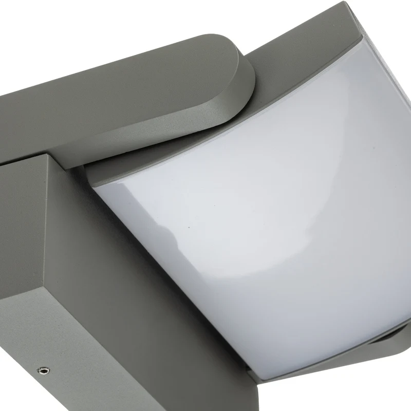 B-Ware Lindby Außenwandleuchte Sherin LED Gartenlampe schwenkbar IP54 hellgrau 3000K