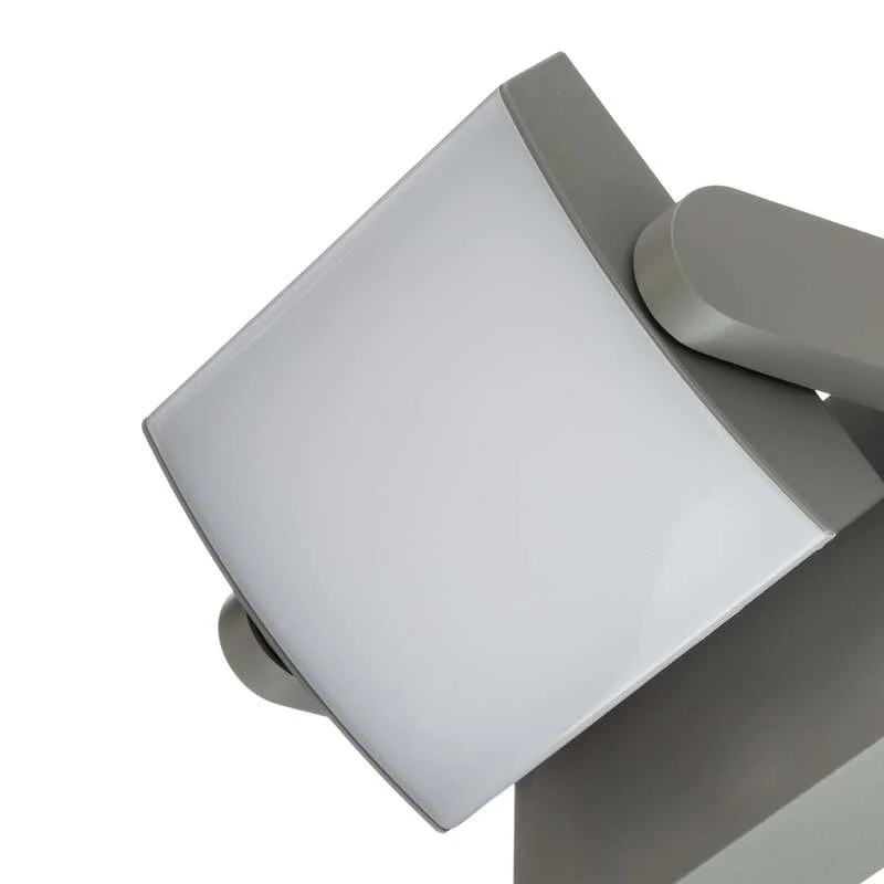 B-Ware Lindby Außenwandleuchte Sherin LED Gartenlampe schwenkbar IP54 hellgrau 3000K