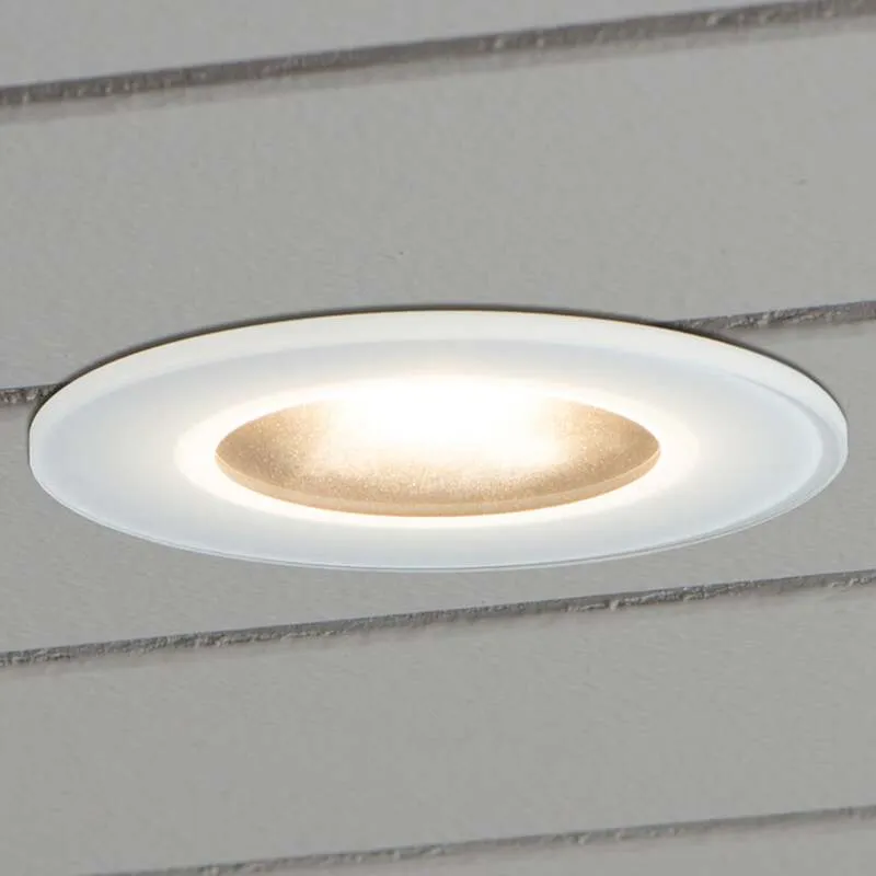 B-Ware Konstsmide LED Einbauleuchte 7875 Außenbereich Lampe warmweiß IP44 Ø11cm weiß