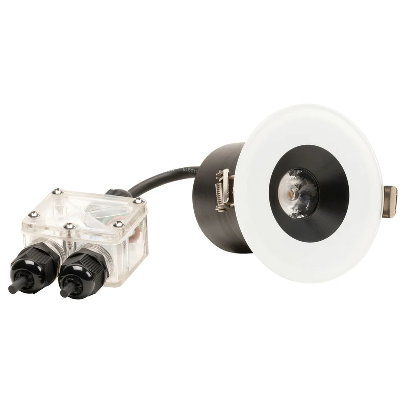 B-Ware Konstsmide LED Einbauleuchte 7875 Außenbereich Lampe warmweiß IP44 Ø11cm weiß