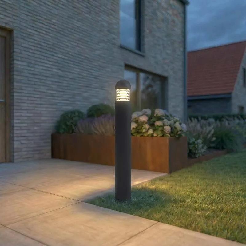 B-Ware Lucande Wegeleuchte Gartenleuchte Skagena LED Pollerleuchte anthrazit 90cm IP54