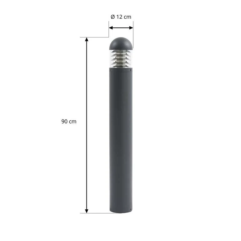 B-Ware Lucande Wegeleuchte Gartenleuchte Skagena LED Pollerleuchte anthrazit 90cm IP54