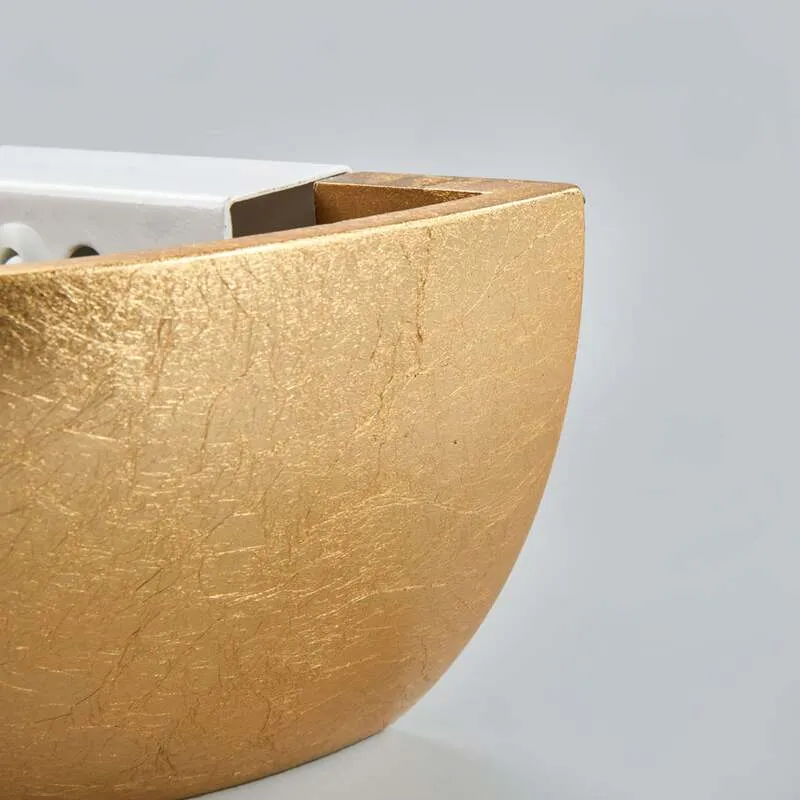 B-Ware Lindby Wandleuchte Hängeleuchte Kolja LED Wandlampe Lampe dimmbar gold 25cm