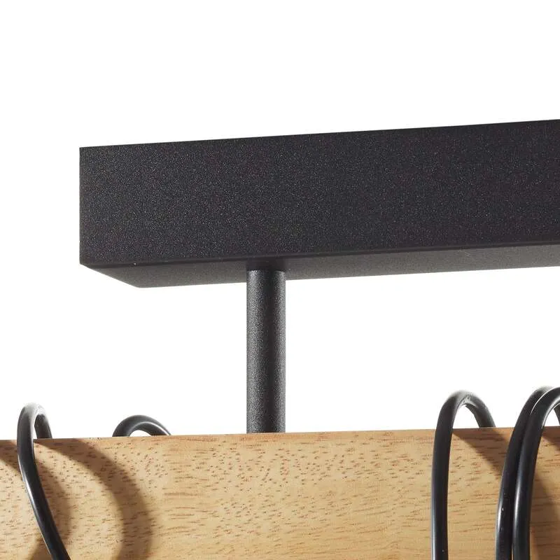 B-Ware Deckenleuchte Townshend 5 schwarz creme 3 Käfigschirme E27 60W IP20 55cm