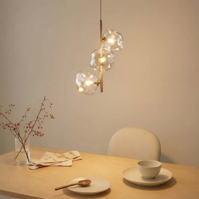 B-Ware TK Lighting Hängeleuchte Lava 3-flammig LED Pendelleuchte dimmbar cognac Ø29cm