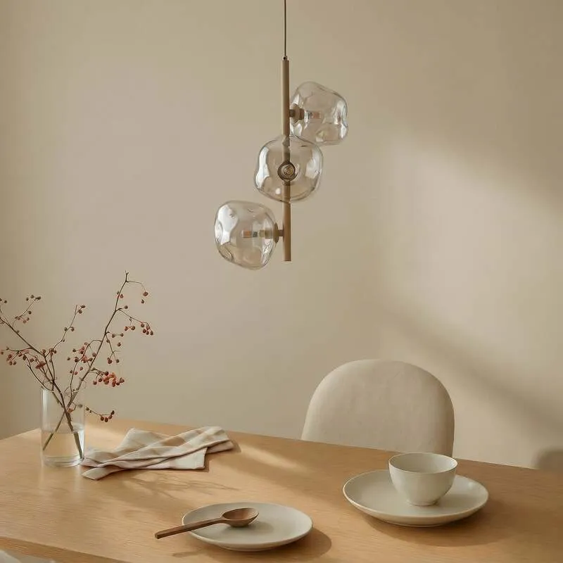 B-Ware TK Lighting Hängeleuchte Lava 3-flammig LED Pendelleuchte dimmbar cognac Ø29cm