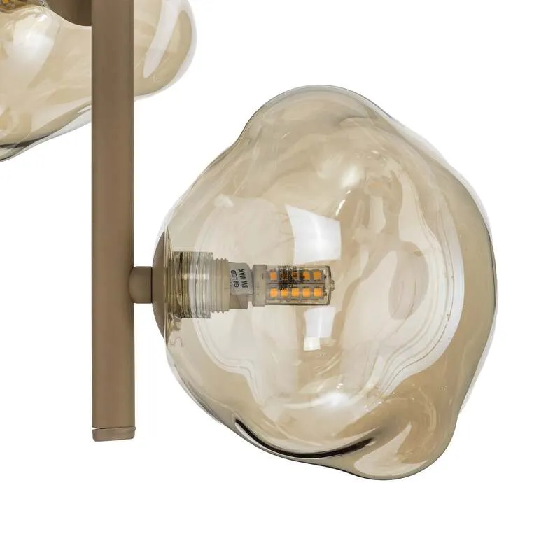 B-Ware TK Lighting Hängeleuchte Lava 3-flammig LED Pendelleuchte dimmbar cognac Ø29cm