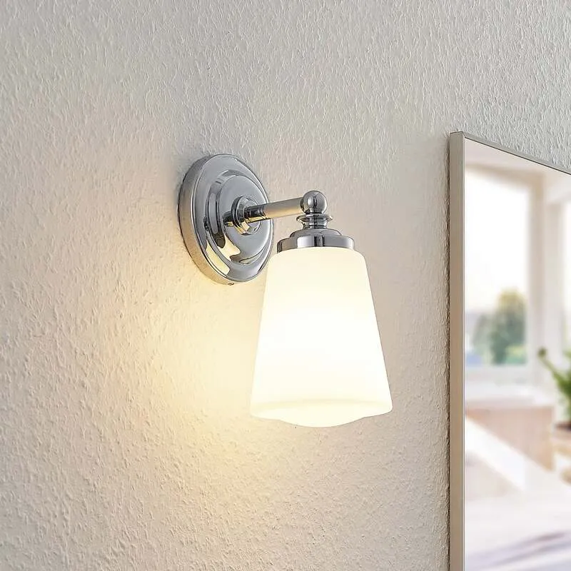 B-Ware Arcchio Mahdi Bad-Wandleuchte Wandleuchte Lampe Leuchte Glasschirm E14 chrom