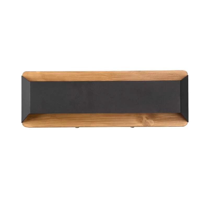 B-Ware Wandleuchte Wandlampe Trio Lighting Arino LED schwarz matt Metall Holz dimmbar