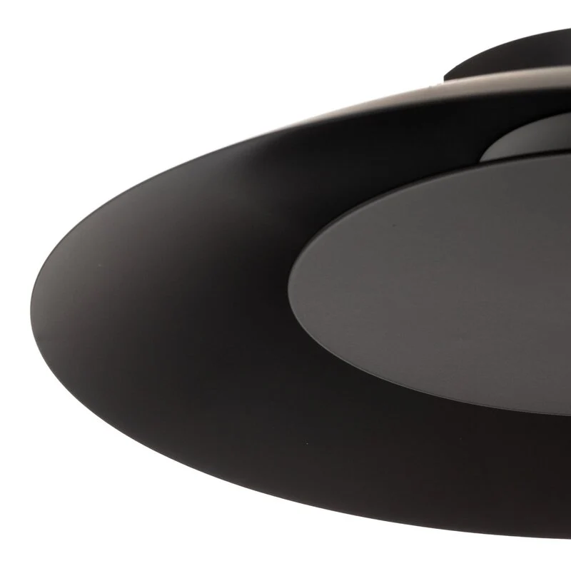 B-Ware Lucide LED-Deckenlampe Foskal in Schwarz Ø 34,5 cm Deckenlampe Deckenlicht LED