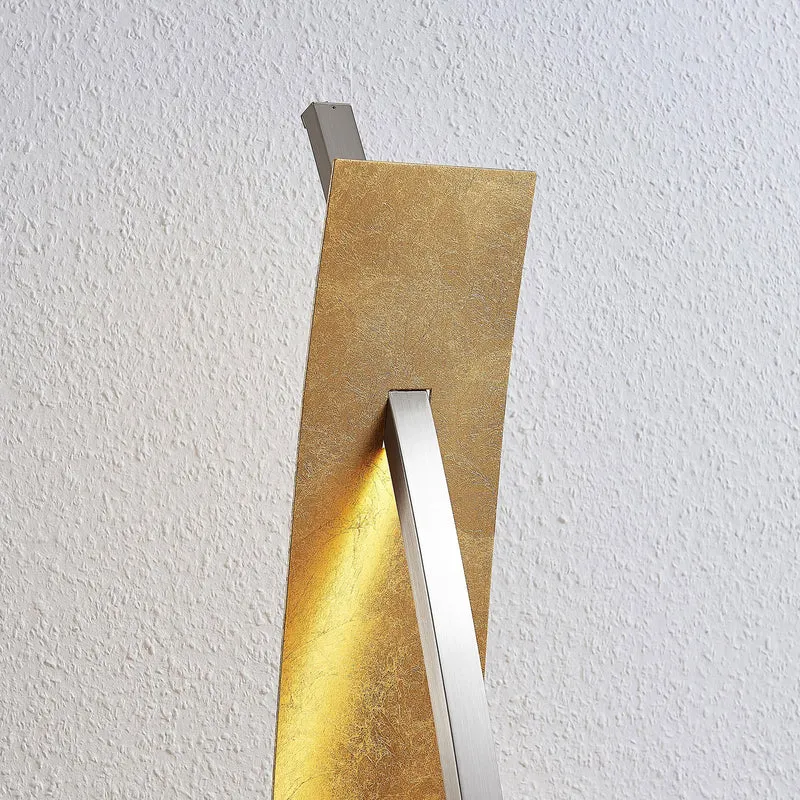 B-Ware Lucande Stehleuchte Lampe Marija LED dimmbar goldfarben 140cm warmweiß 3000K