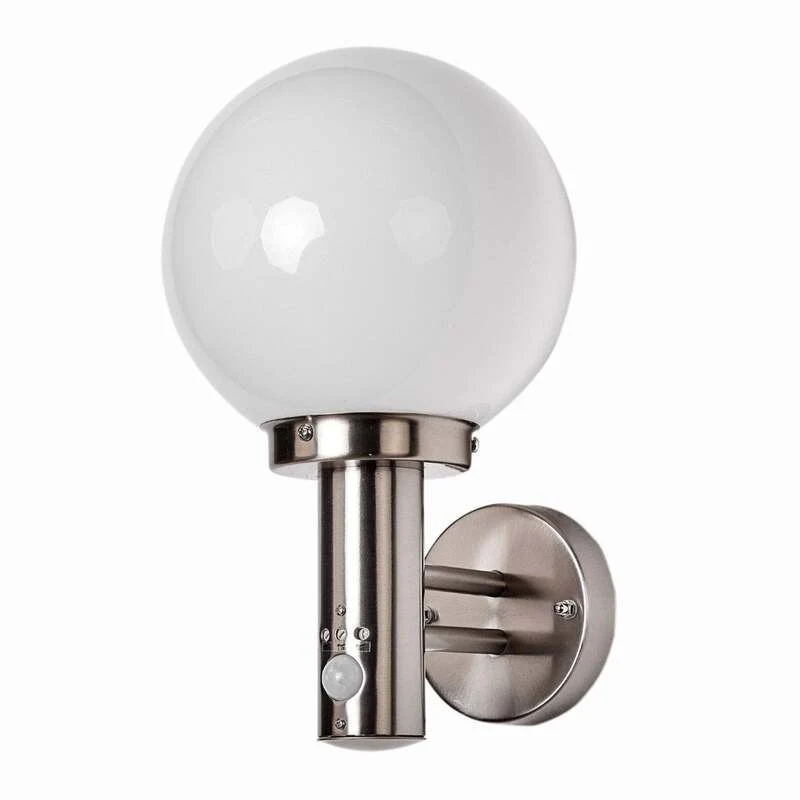 B-Ware Lindby Außenwandleuchte Nada Edelstahl Gartenlampe Bewegungsmelder IP44 E27 LED
