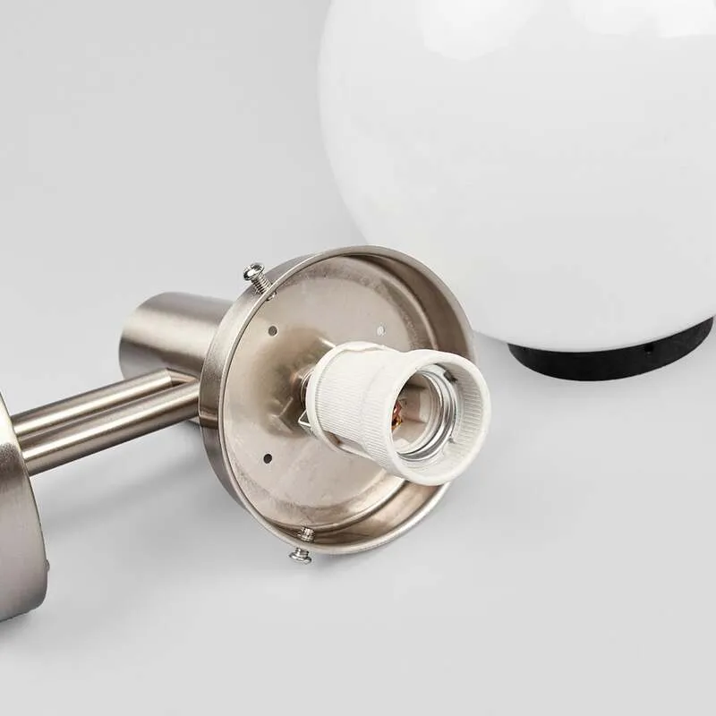 B-Ware Lindby Außenwandleuchte Nada Edelstahl Gartenlampe Bewegungsmelder IP44 E27 LED