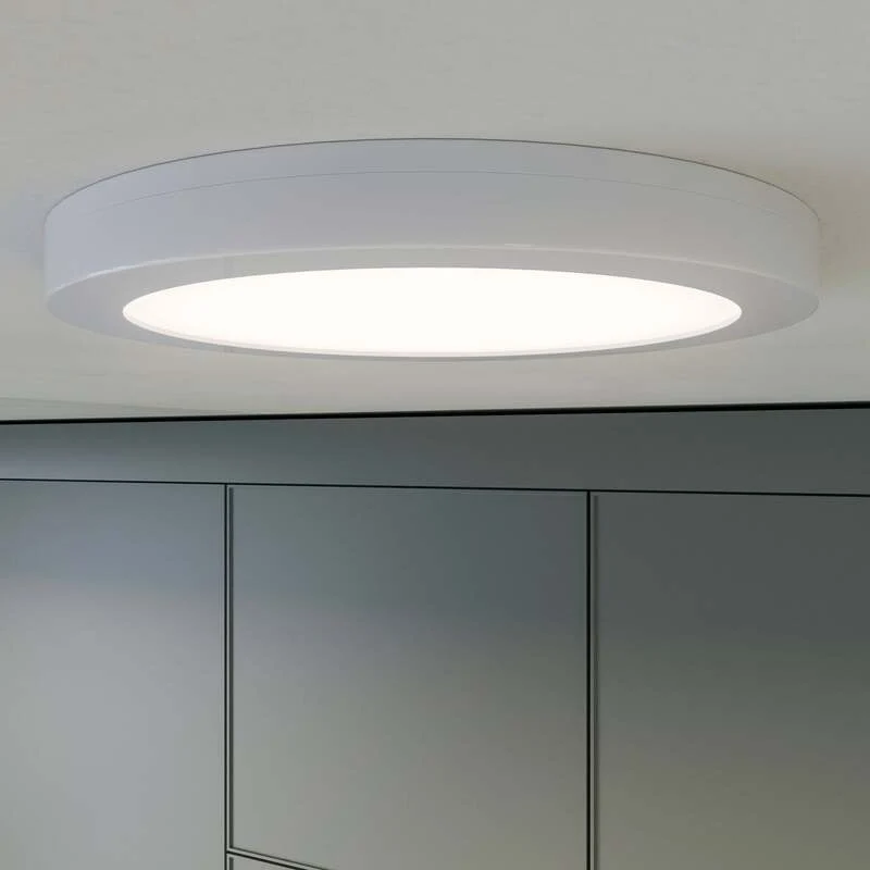 B-Ware Prios Deckenlampe Aureka LED Lampe mit Bewegungsmelder Ø23cm warmweiß weiß