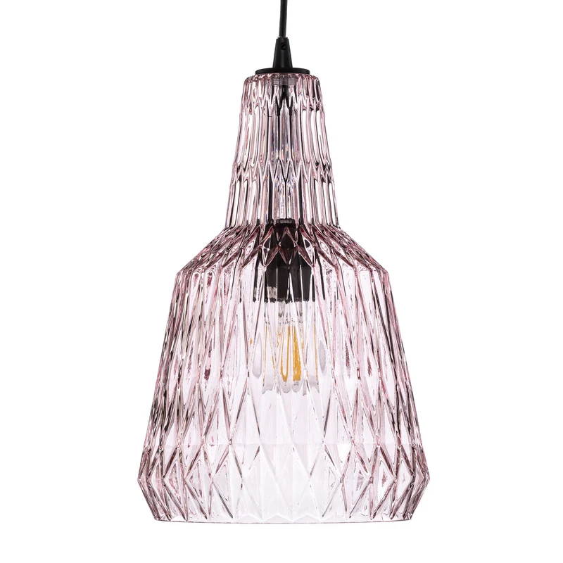B-Ware Lindby Hängeleuchte Belarion LED Pendelleuchte Lampe dimmbar pink 35cm Höhe