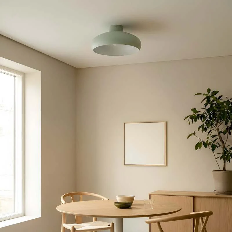 B-Ware Lindby Deckenleuchte Elover Deckenlampe Deckenlicht Lampe hellgrün Ø 45 cm Eisen