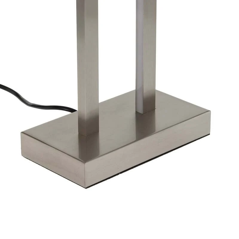 B-Ware Lindby Tischleuchte Lampe Sigurd LED dimmbar weiß nickel 54cm Höhe 32cm Breite