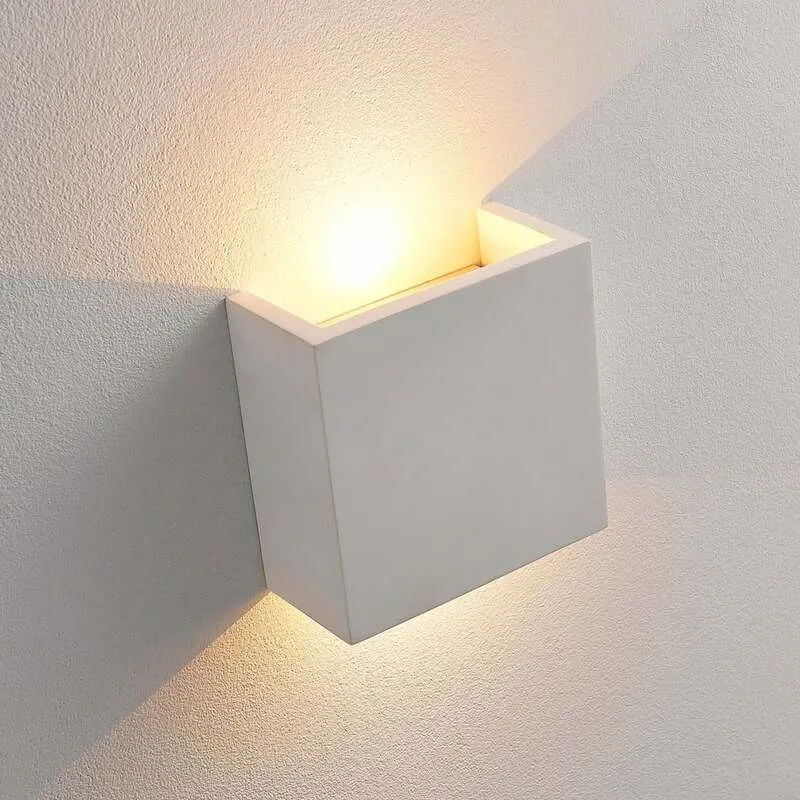 B-Ware Lindby Wandleuchte Wandlampe Anneke LED Leuchte Gips weiß 13cm up/down 440lm