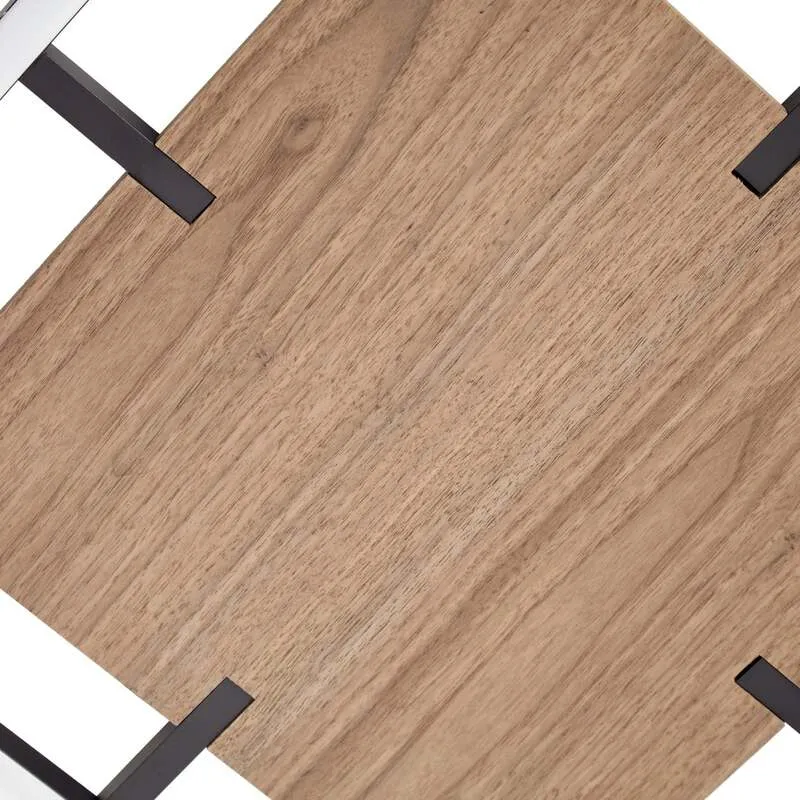 B-Ware Lucande Deckenleuchte Vectra LED Lampe dimmbar Holz schwarz 50x50cm 3000K
