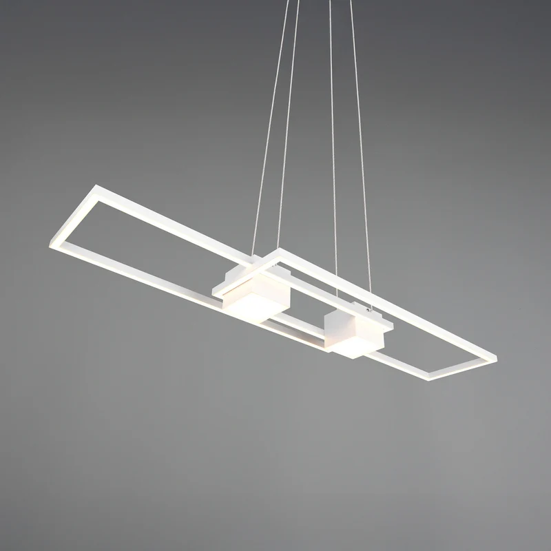 B-Ware TRIO LIGHTING Hängeleuchte Albany LED dimmbar weiß 100x28cm Alu Fernbedienung