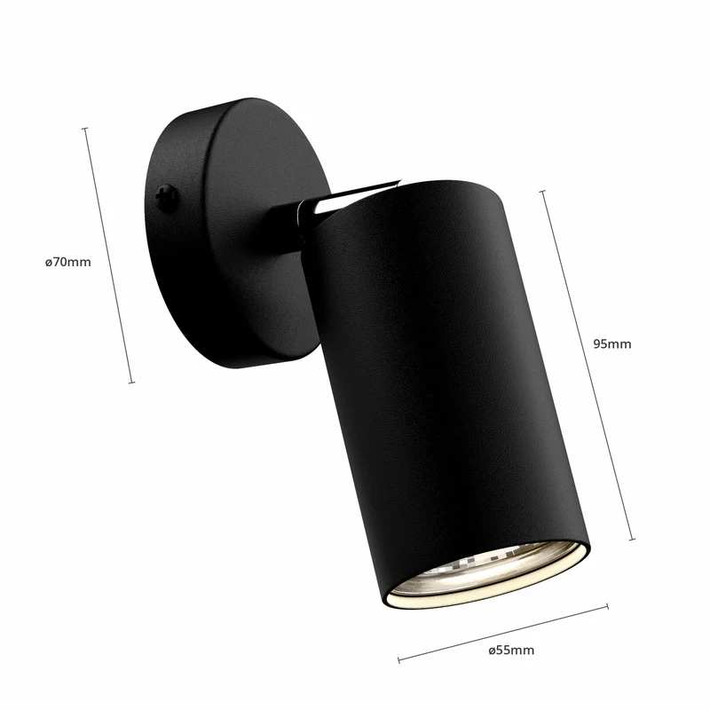 B-Ware Nowodvorski Wandstrahler Eye Spot Leuchte schwarz einflammig Wandlampe GU10