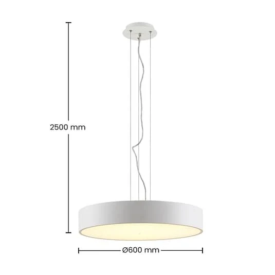 B-Ware Arcchio Hängeleuchte Pendelleuchte LED weiß Noabelle Lampe Metall Acryl 60 cm
