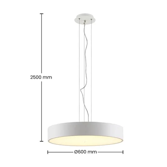 B-Ware Arcchio Hängeleuchte Pendelleuchte LED weiß Noabelle Lampe Metall Acryl 60 cm