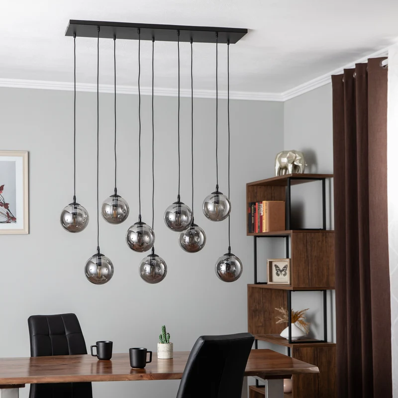 B-Ware Euluna Hängeleuchte Glassy Hängelampe Pendelleuchte Lampe Leuchte 9-flammig Glas