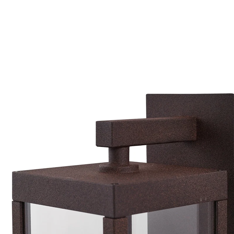 B-Ware Lucande Wandleuchte Außenlampe Ferdinand LED Sensor Bewegungsmelder braun rostfa