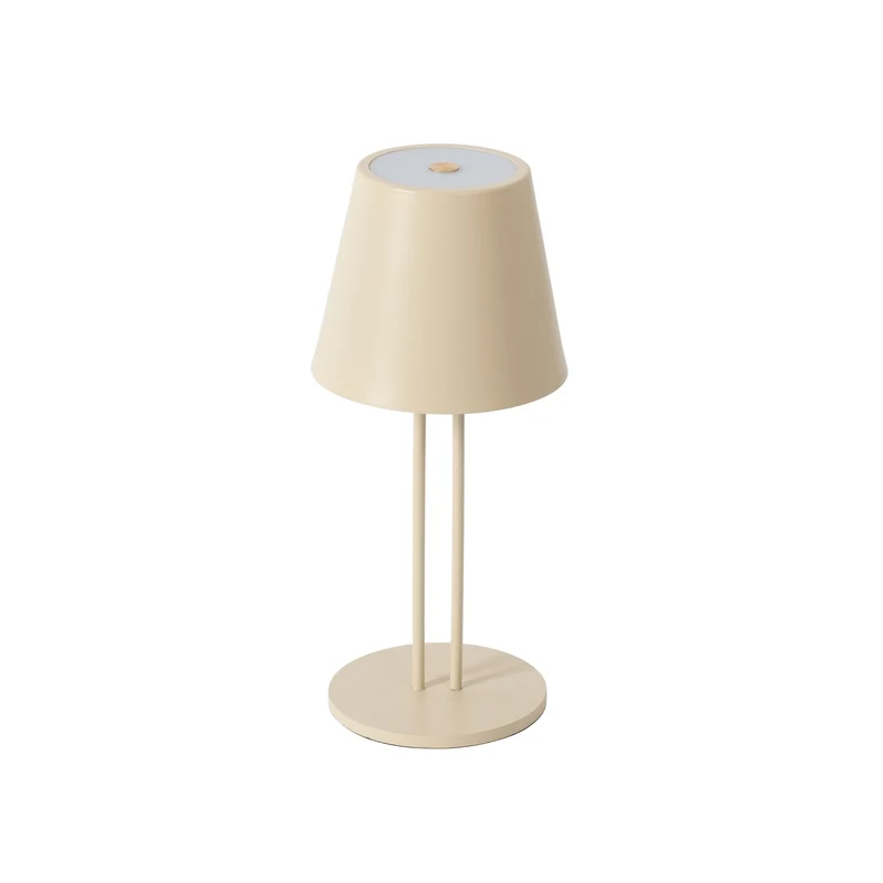 B-Ware Lindby Tischleuchte Akkuleuchte LED Janea beige Metall Kunststoff Akku Touchdim