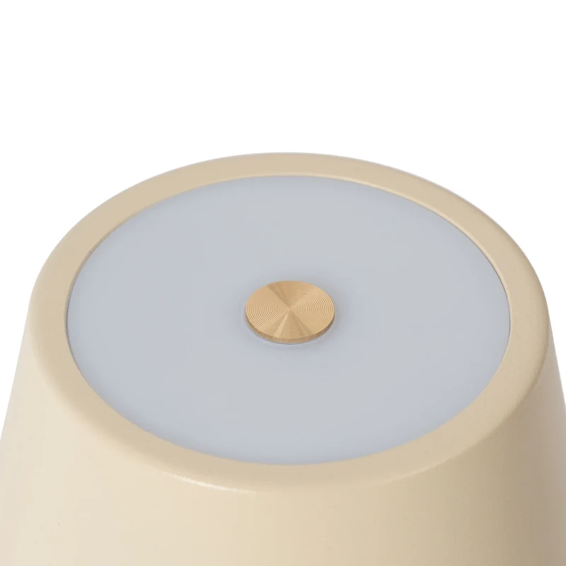 B-Ware Lindby Tischleuchte Akkuleuchte LED Janea beige Metall Kunststoff Akku Touchdim