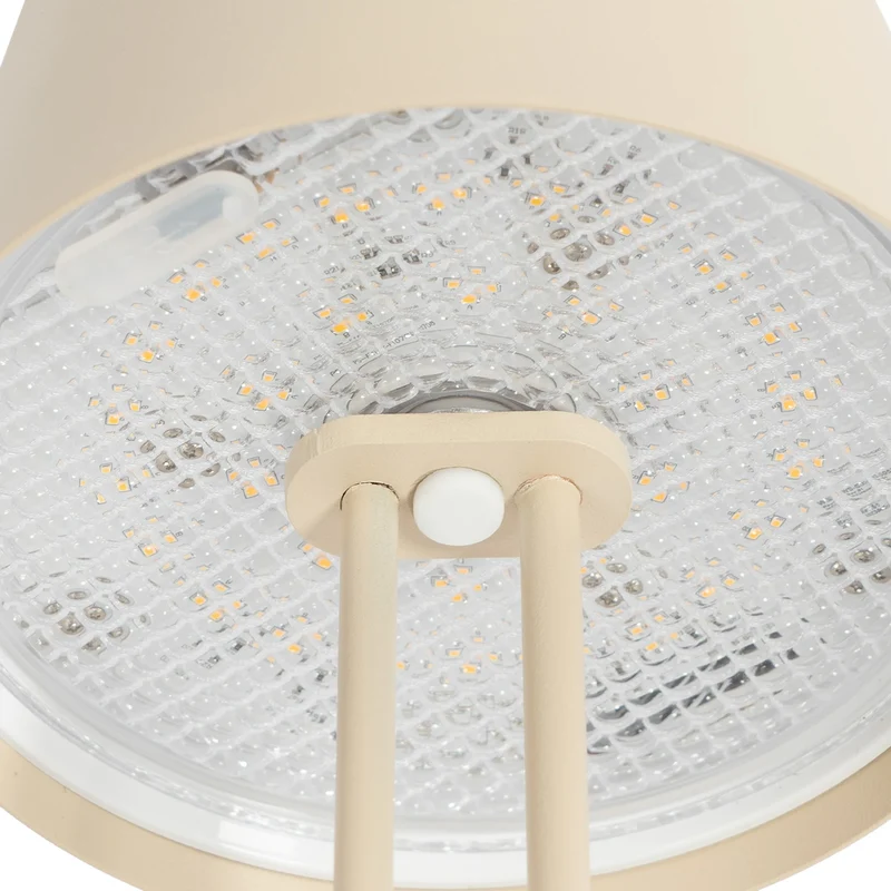 B-Ware Lindby Tischleuchte Akkuleuchte LED Janea beige Metall Kunststoff Akku Touchdim