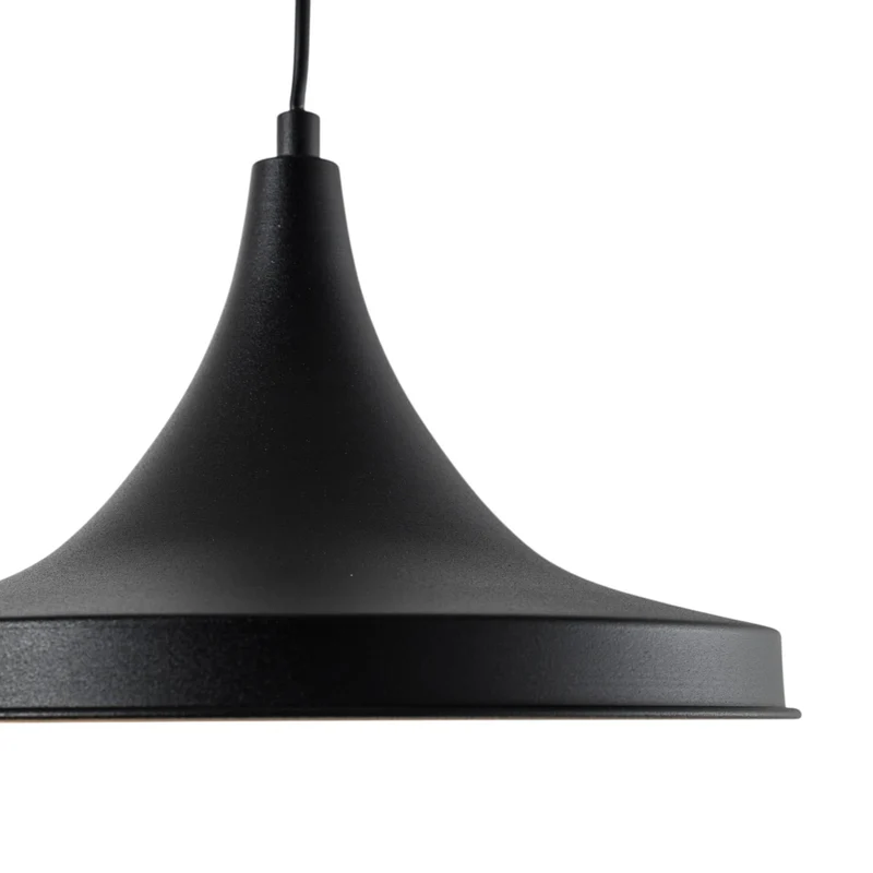 B-Ware Berceste Hängeleuchte Pendelleuchte Metall schwarz gold Lampenschirm 30cm