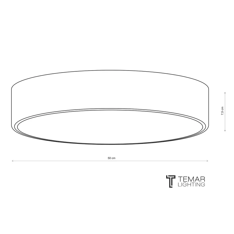 B-Ware Temar Deckenlampe Cleo 500 LED Lampe Leuchte mit Bewegungsmelder grau Ø50cm IP54