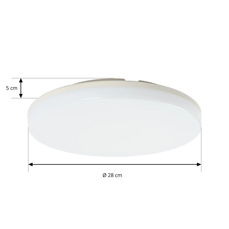 B-Ware Prios LED-Deckenlampe Artin Ø 28 cm weiß CCT IP65 2880 lm 16,2 W
