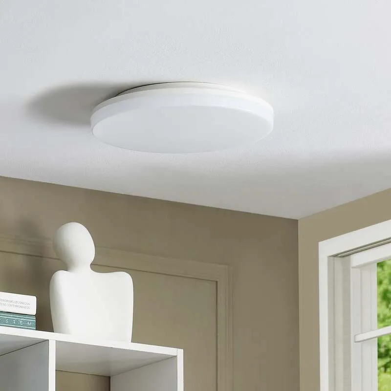 B-Ware Prios LED-Deckenlampe Artin Ø 28 cm weiß CCT IP65 2880 lm 16,2 W